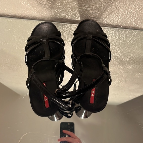 Prada Black Patent Leather Platform Heels - Picture 2 of 3